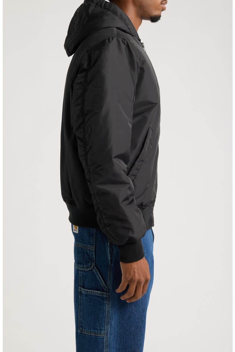 MA-1 Hood Relaxed Bomber Jacket, Alternate, color, BLACK