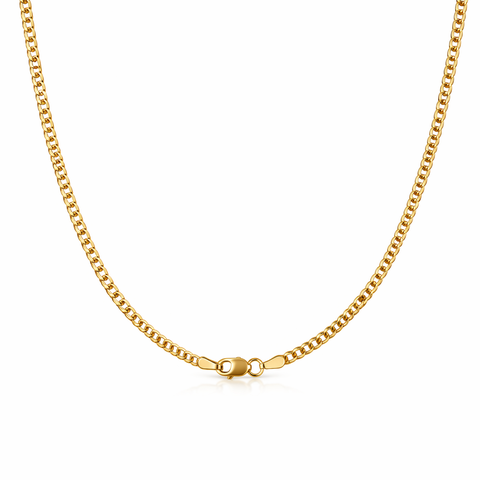 10k Gold Super Light-Weight Curb Chain Necklace