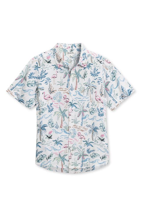 Kids' Flamingo Button-Up Shirt (Little Kid & Big Kid)