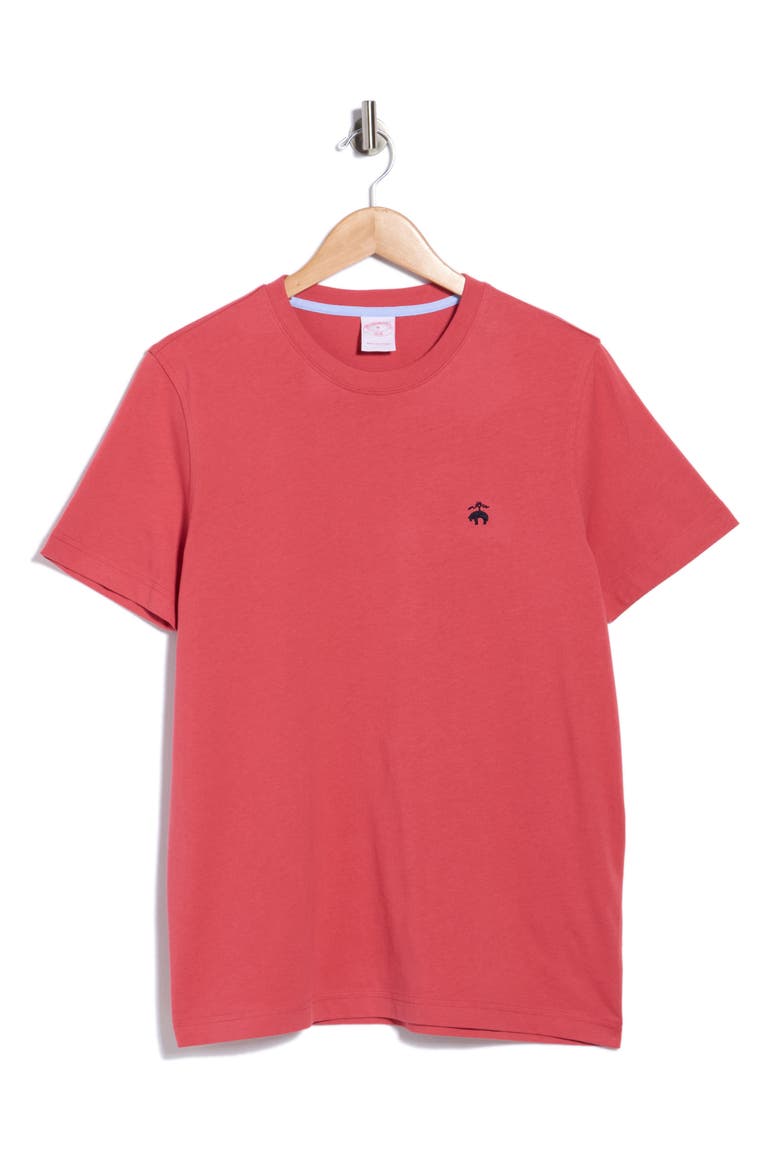 Cotton Crew T-Shirt, Main, color, HOLLY BERRY