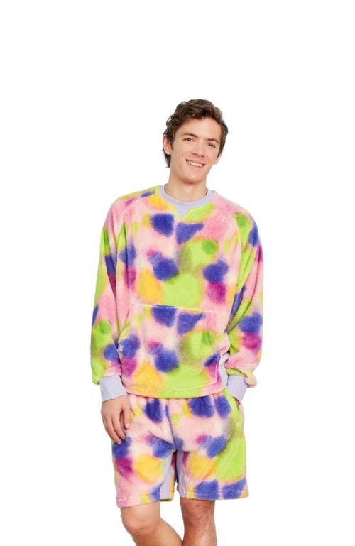 Jambys Floof Crew Crewneck In Neon Blur
