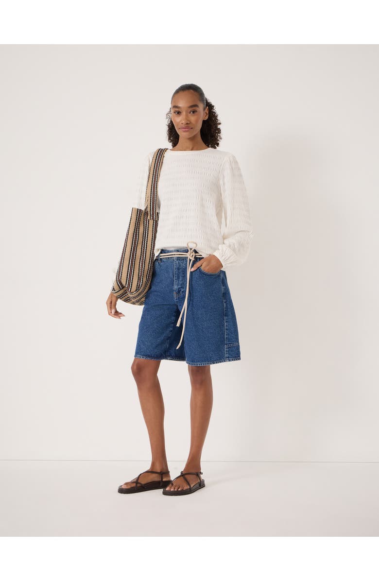 Hush Thalia Seersucker Top, Alternate, color, Stone White