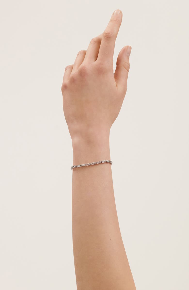 Ted Baker Isela Cubic Zirconia Baguette Bracelet, Alternate, color, Silver Tone/ Clear Crystal