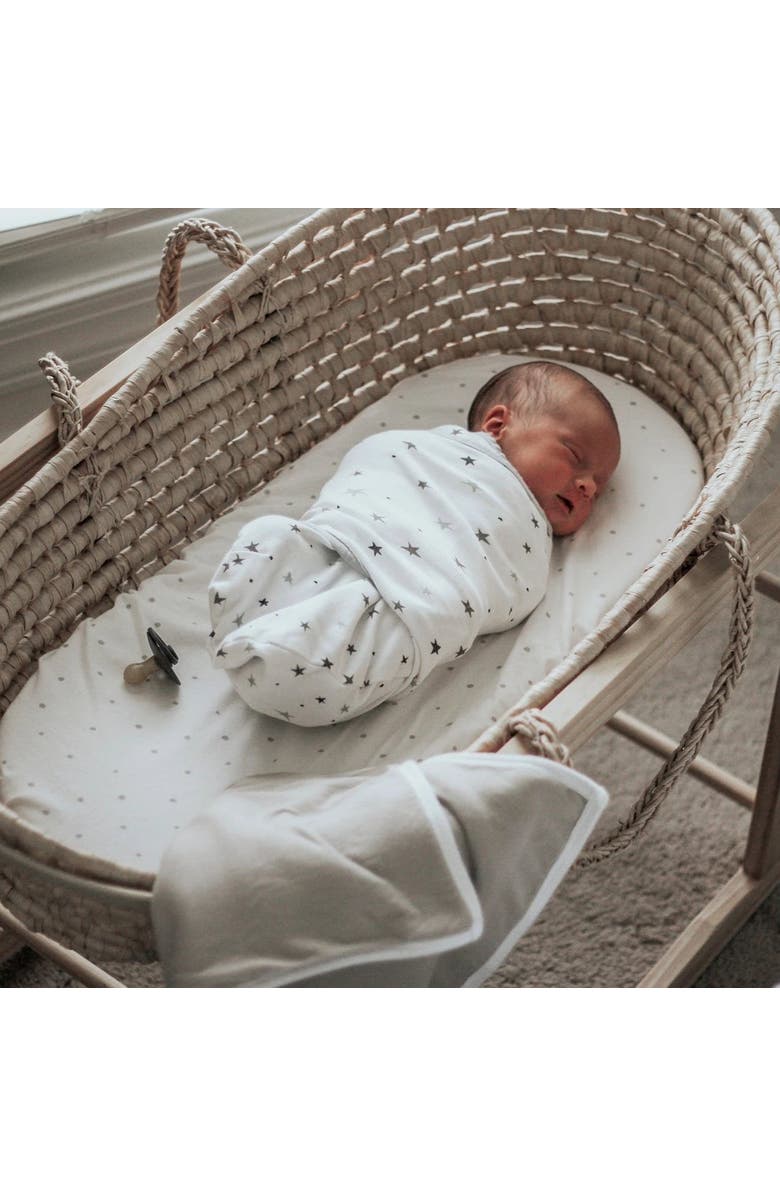 Ely's & Co. Adjustable Swaddle Blanket 2 Pack, Alternate, color, Grey Stars