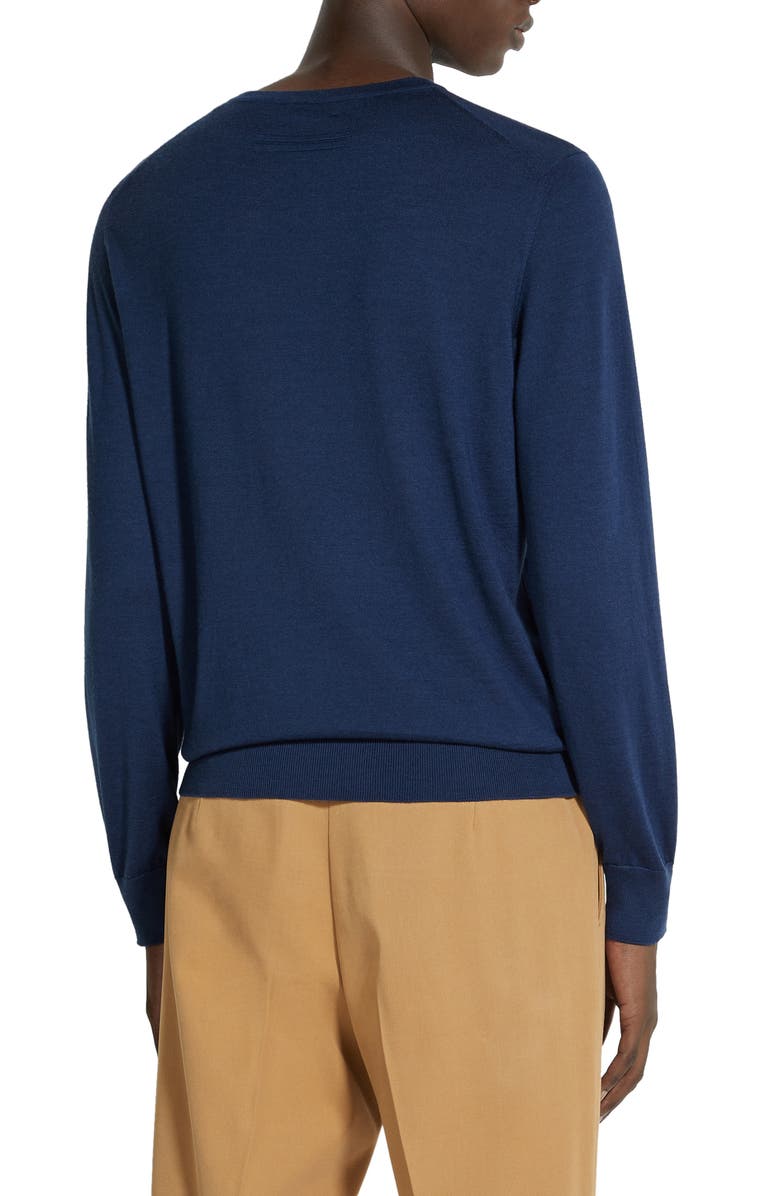 ZEGNA Cashseta Cashmere & Silk Sweater, Alternate, color, Blue Ciano
