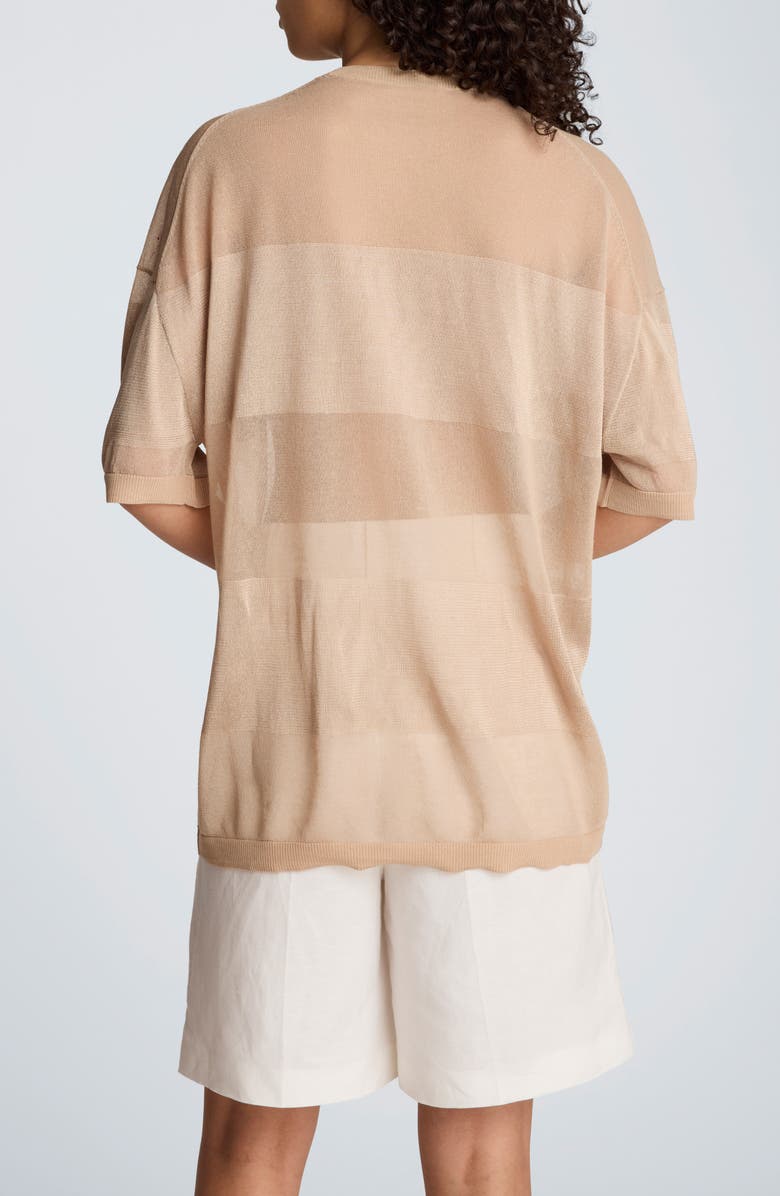 Kenneth Cole Semisheer Metallic Sweater, Alternate, color, 