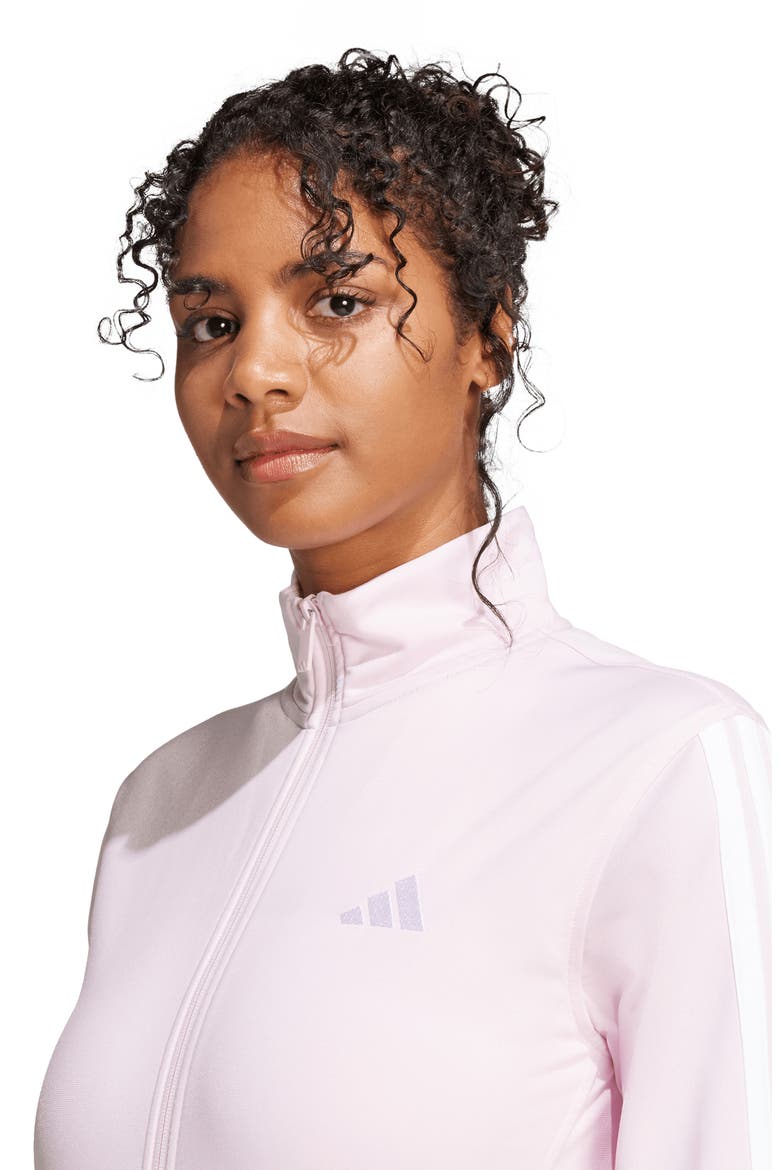 3-Stripes Tricot Track Jacket, Alternate, color, CLEAR PINK
