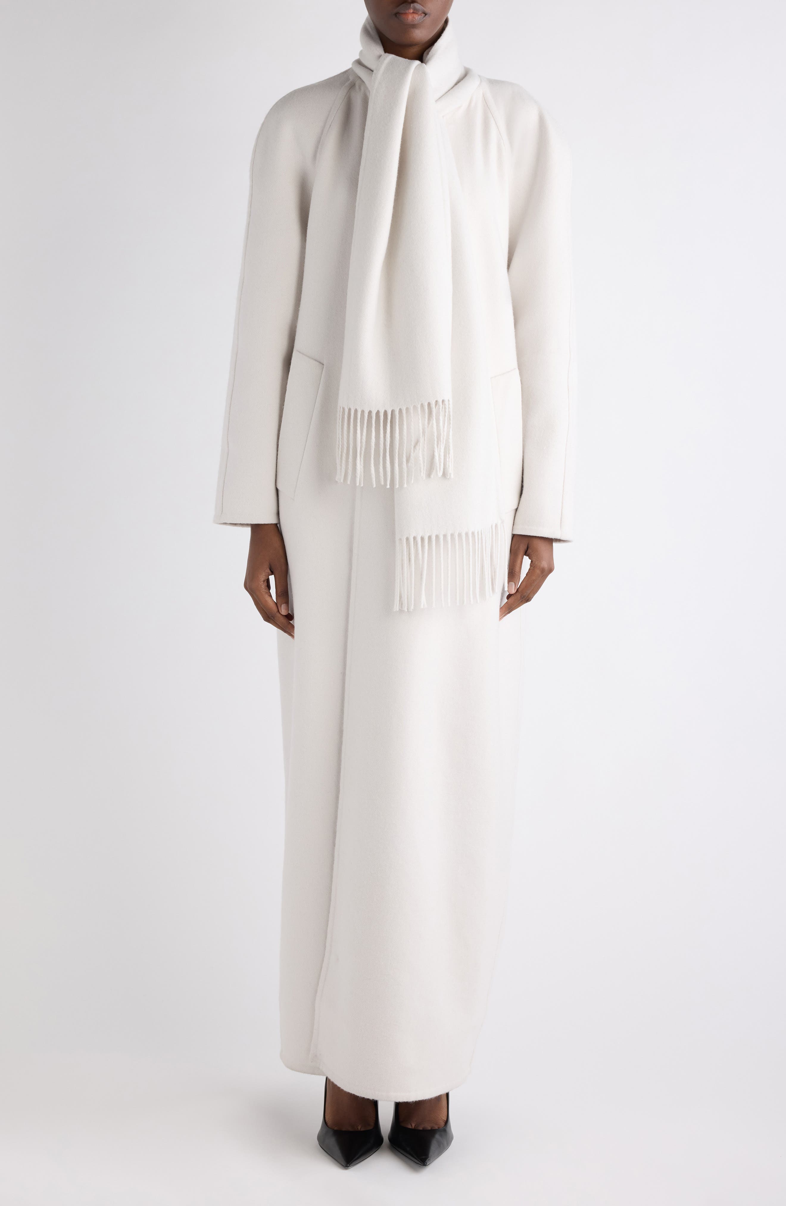 Scarf Cashmere Maxi Coat