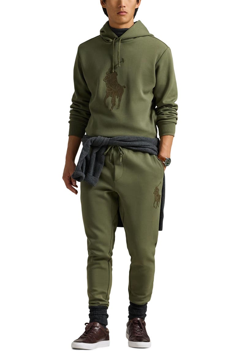 Double Knit Cotton Blend Joggers, Alternate, color, THERMAL GREEN