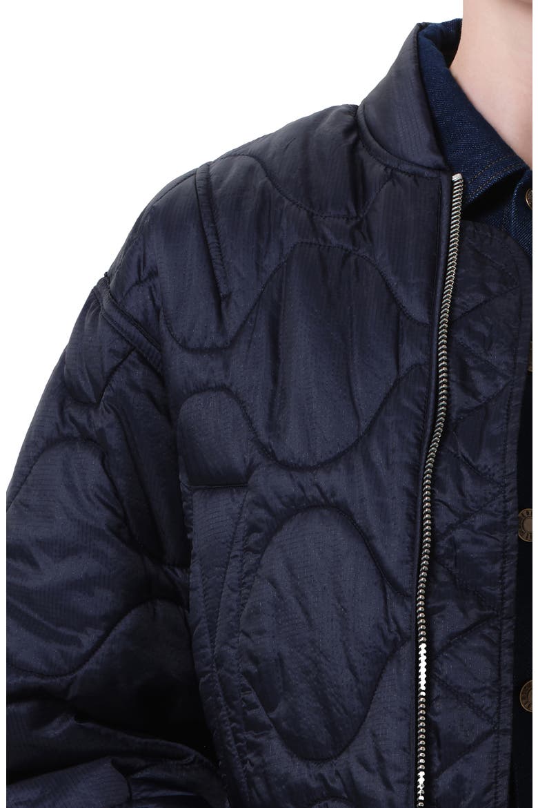 Iona Quilted Nylon Jacket, Alternate, color, INK NAVY NYLON