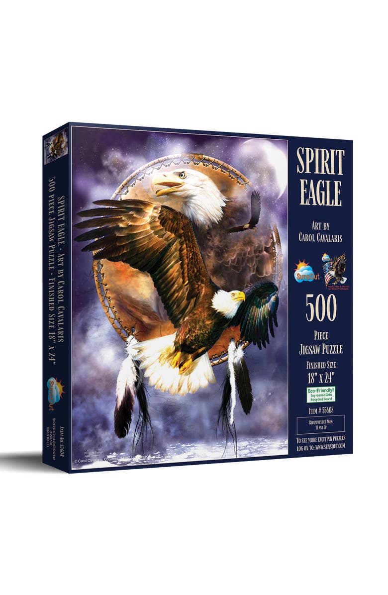 Sunsout Spirit Eagle 500 piece Jigsaw Puzzle for Adults, Main, color, Multicolor