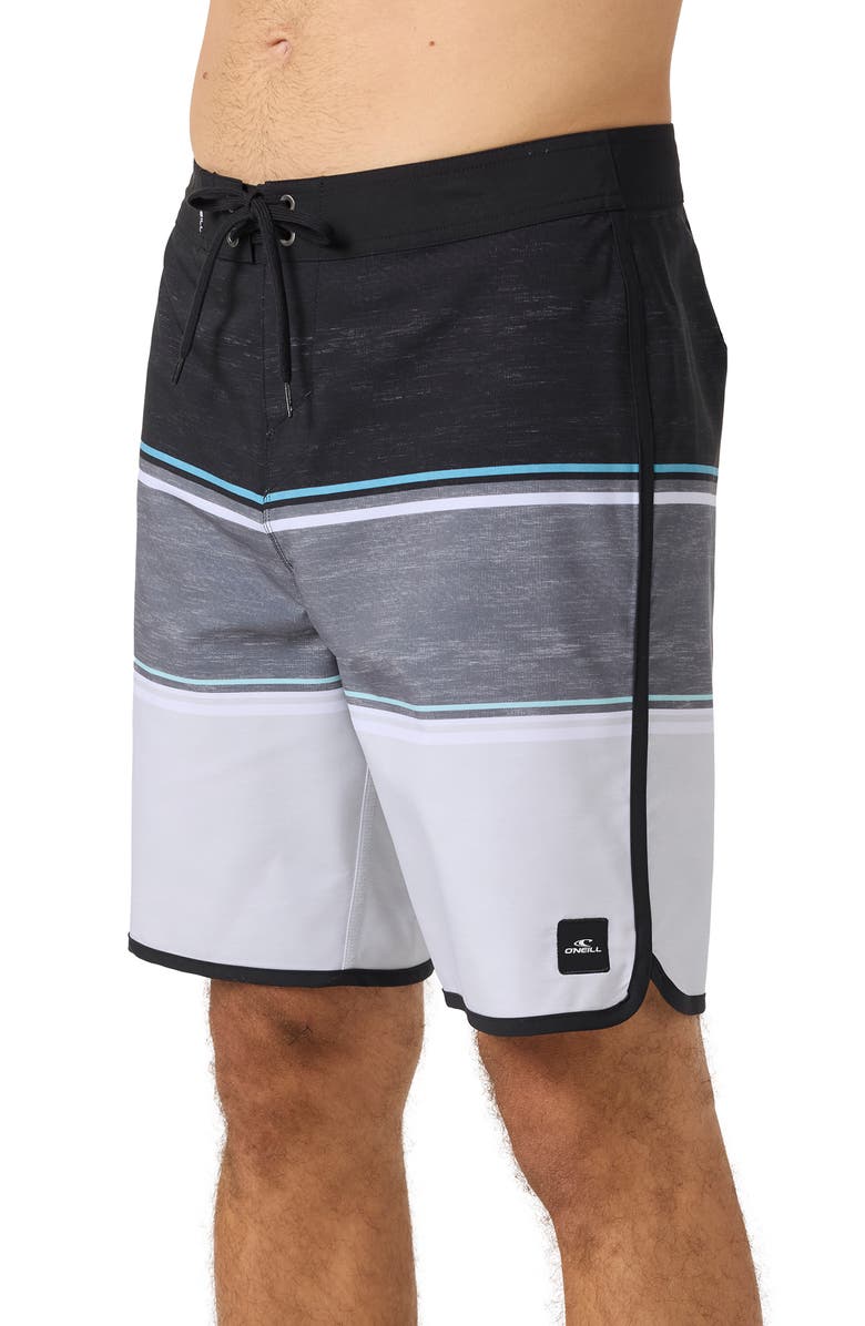 O'Neill Lennox Scallop Swim Trunks, Alternate, color, Black