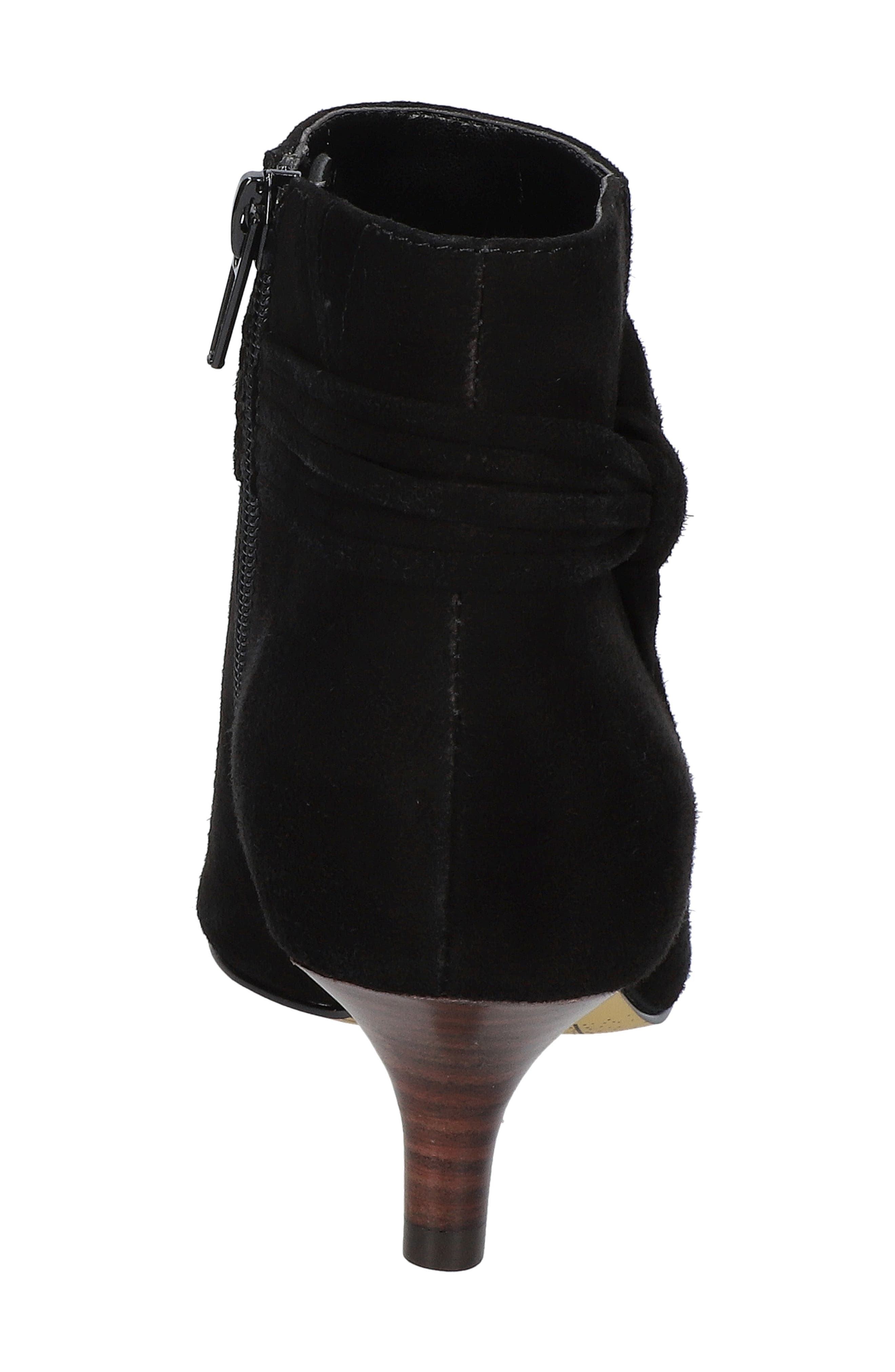 Bella Vita Jani Pointed Toe Bootie, Alternate, color, Black Kidsuede Leather