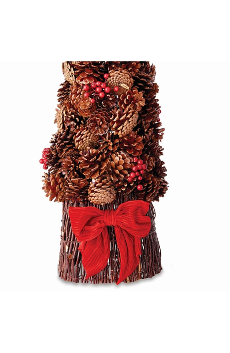 Napa Home & Garden Pine Cone & Berry Faux (Fake) 36"H Topiary, Alternate, color, Red