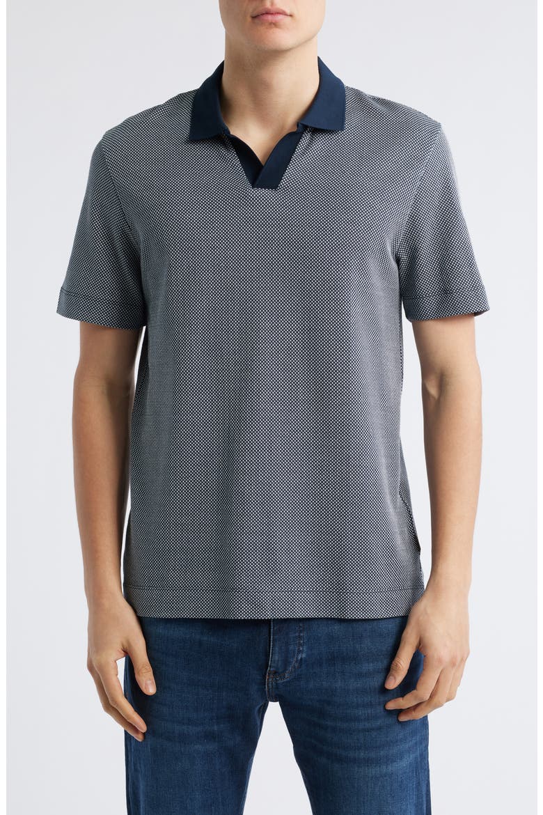 Parson Cotton & Silk Polo, Main, color, DARK BLUE