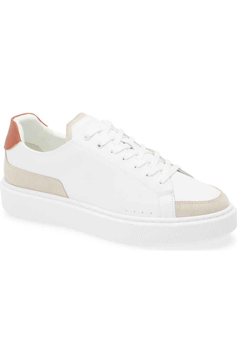 BOSS Colyn Sneaker, Main, color, White/ Brown