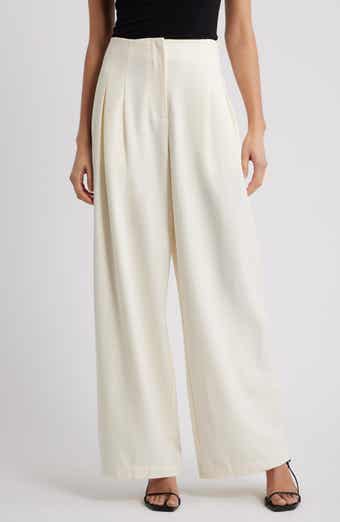 WAYF Mischa Clean Waist Pleated Wide Leg Pants