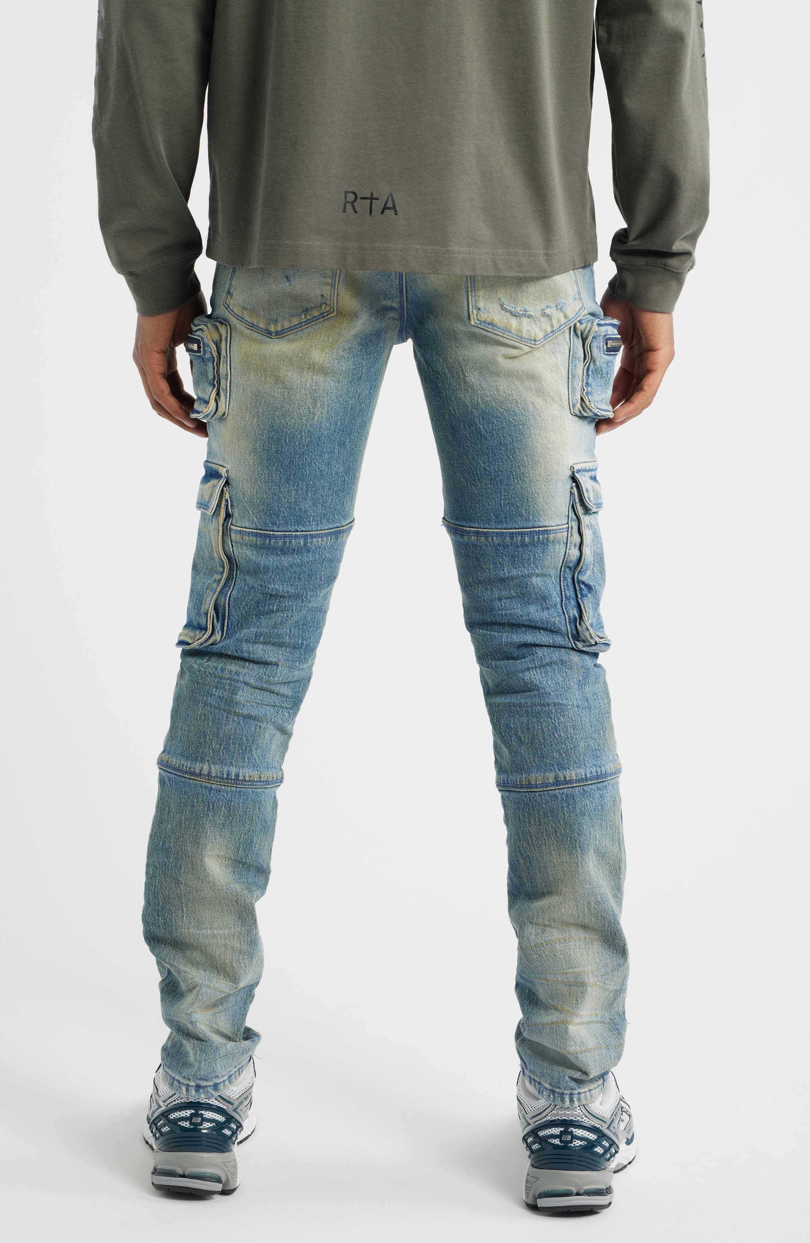 Slate Cargo Skinny Jeans - image 2
