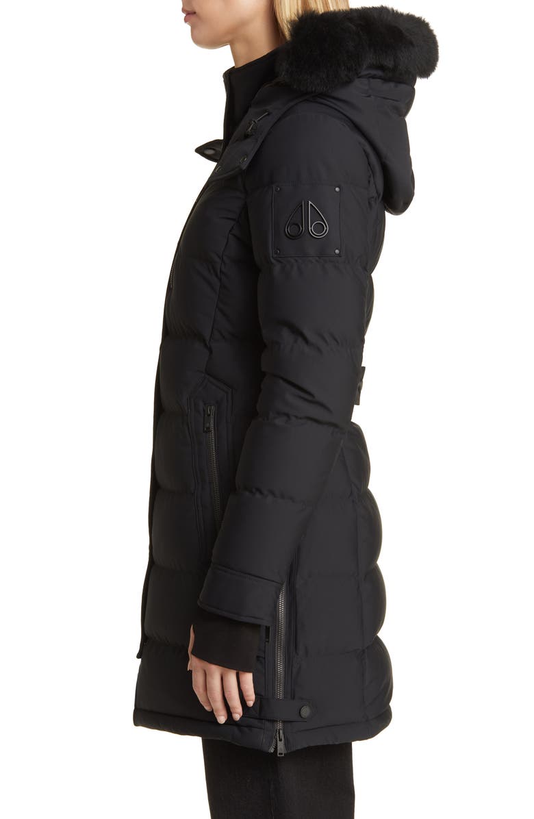 Moose Knuckles Watershed Genuine Shearling Trim Down Parka, Alternate, color, 