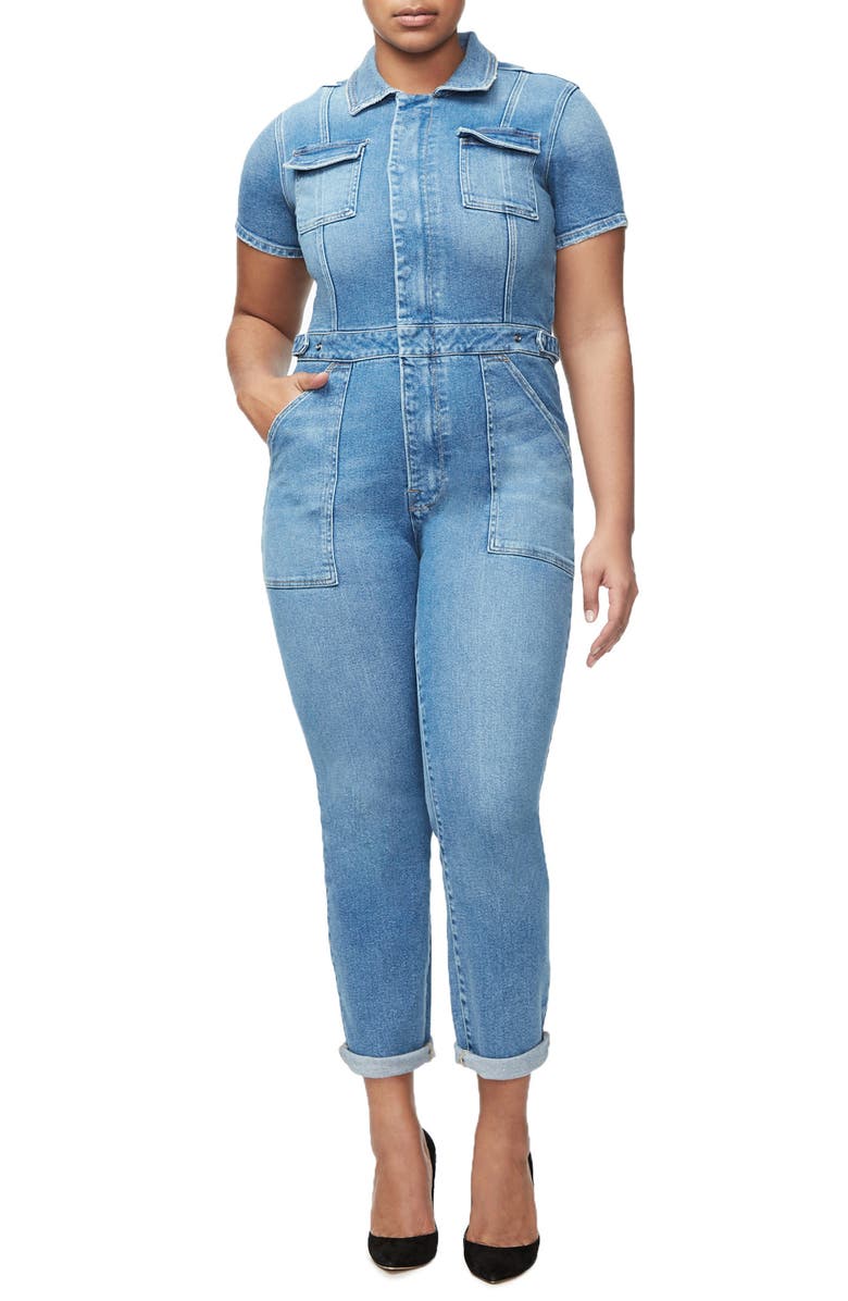 Good American Military Jumpsuit, Alternate, color, Blue