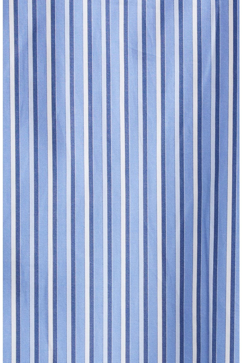 Deconstructed Stripe Asymmetric Cotton Button-Up Shirt (Women