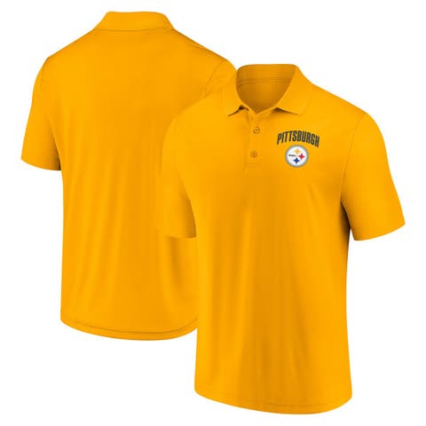 Men's Fanatics Gold Pittsburgh Steelers Push Back Polo