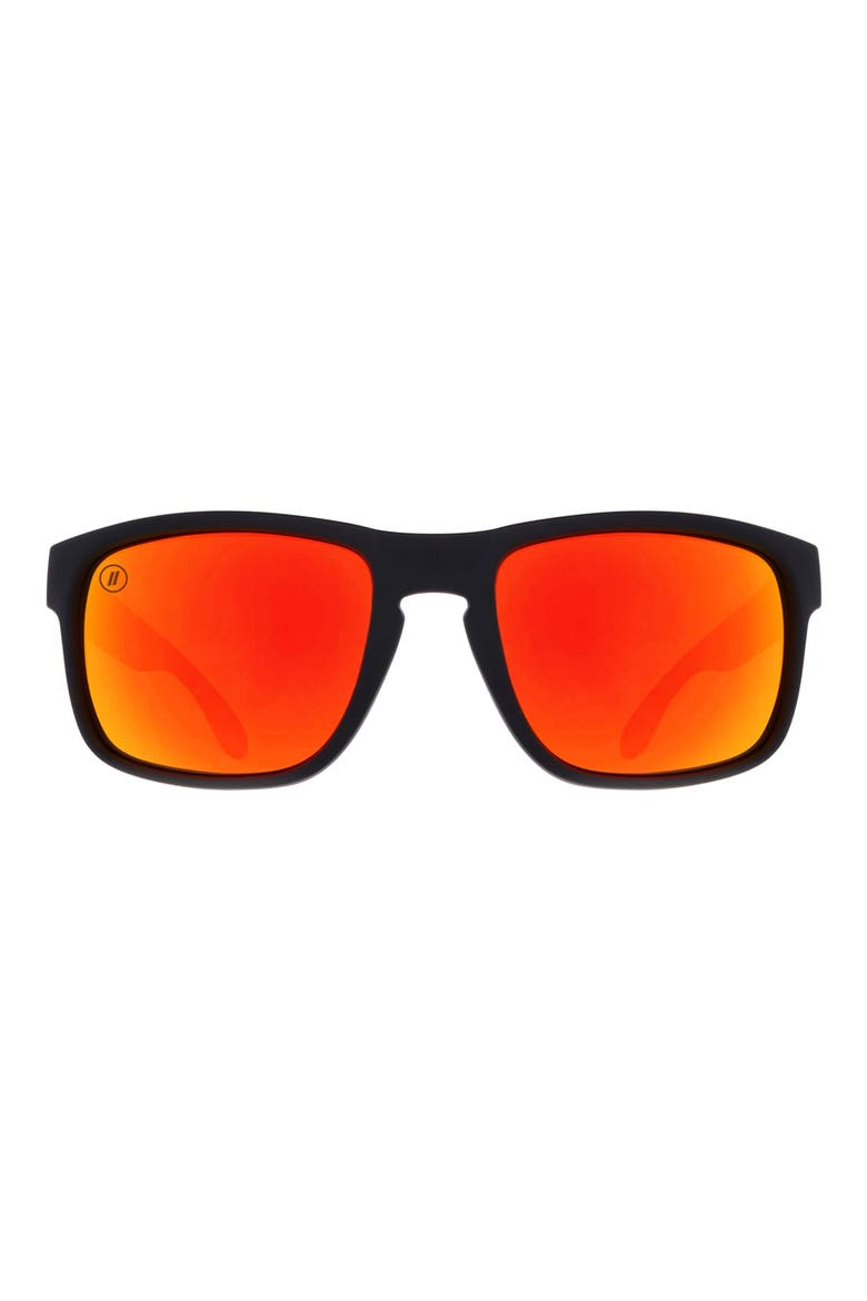55mm Canyon Polarized Square Sunglasses, Main, color, RED STRIKE
