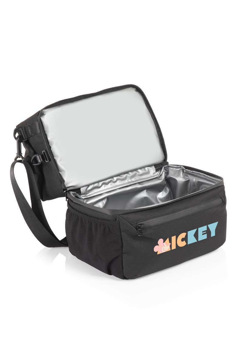 Picnic Time x Disney<sup>®</sup> Tarana Cooler Lunch Tote Bag & Utensils, Alternate, color, Mickey/ Black