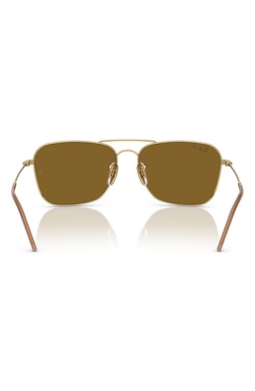 Ray Ban Square-frame Sunglasses In Gold Flash