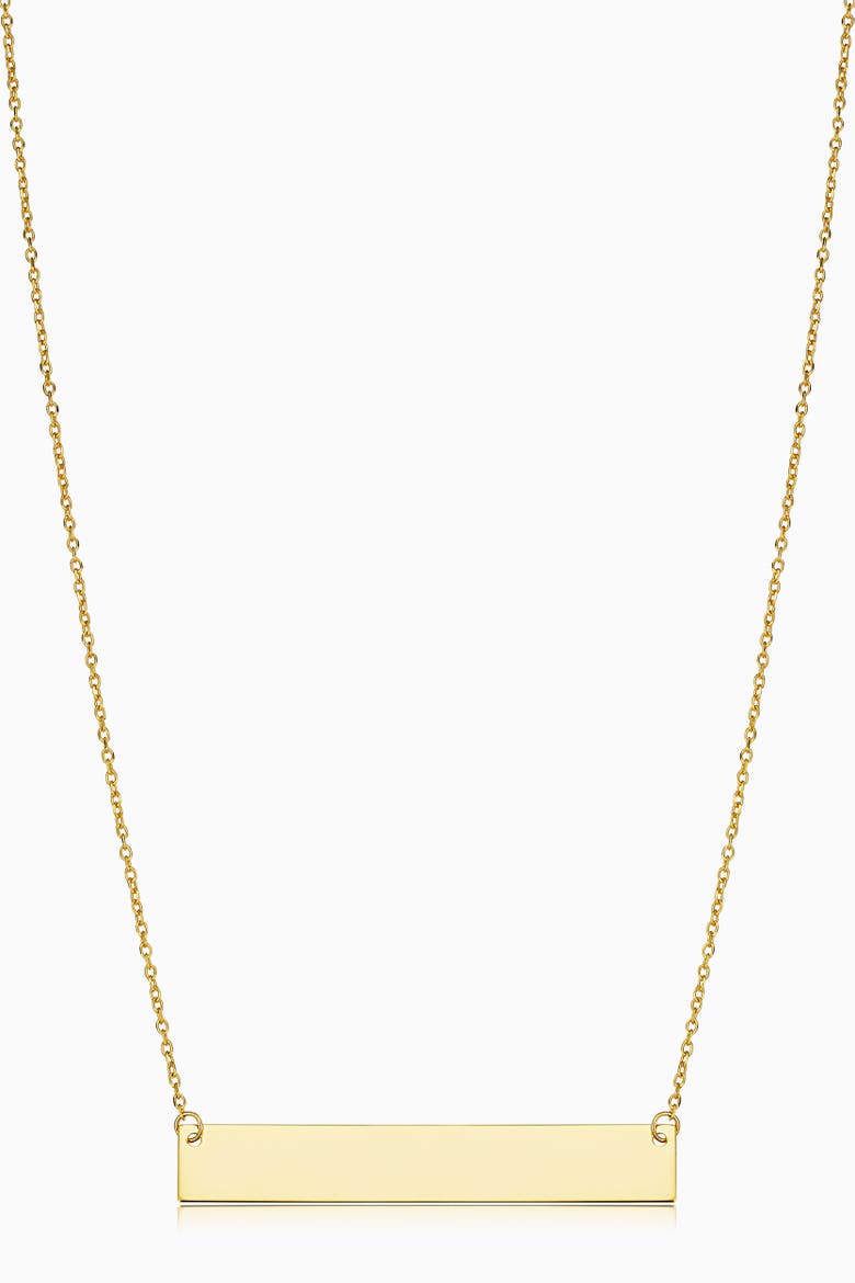 10K Gold Brooklyn Bar Necklace, Main, color, Yellow Gold