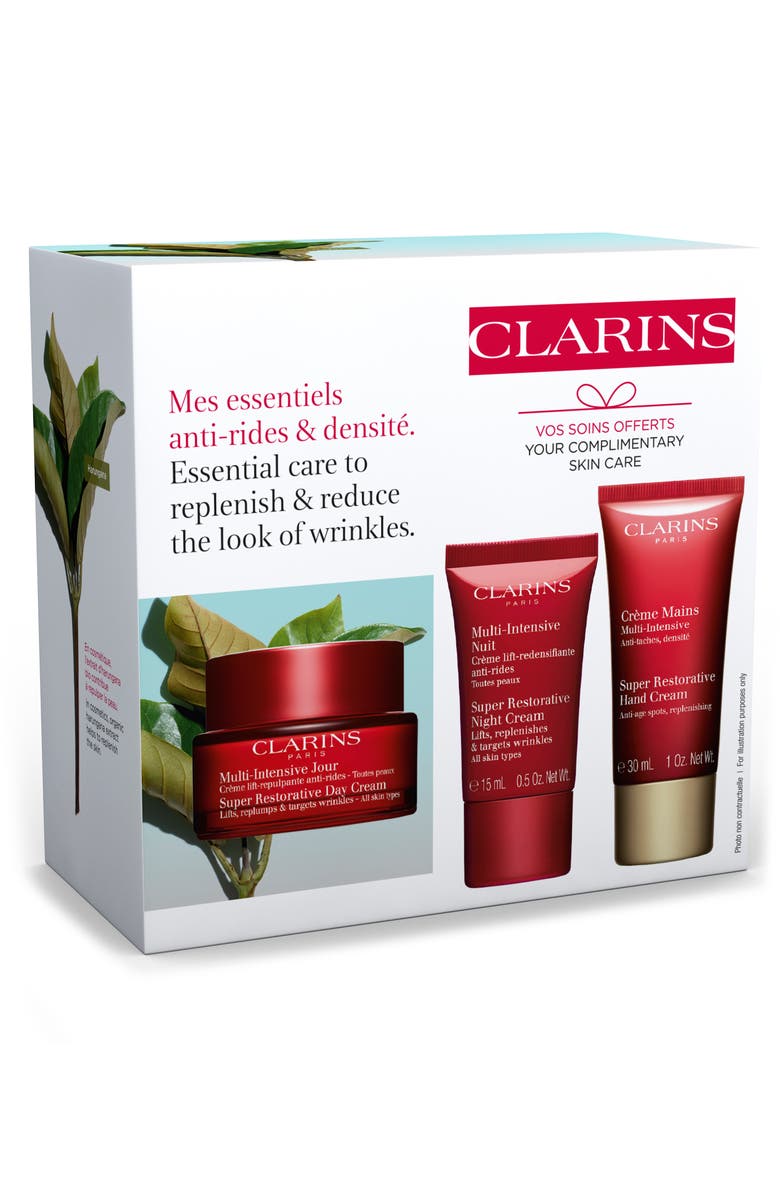 Clarins Super Restorative Anti-Aging Skin Care Starter Set USD $189 Value, Alternate, color, 