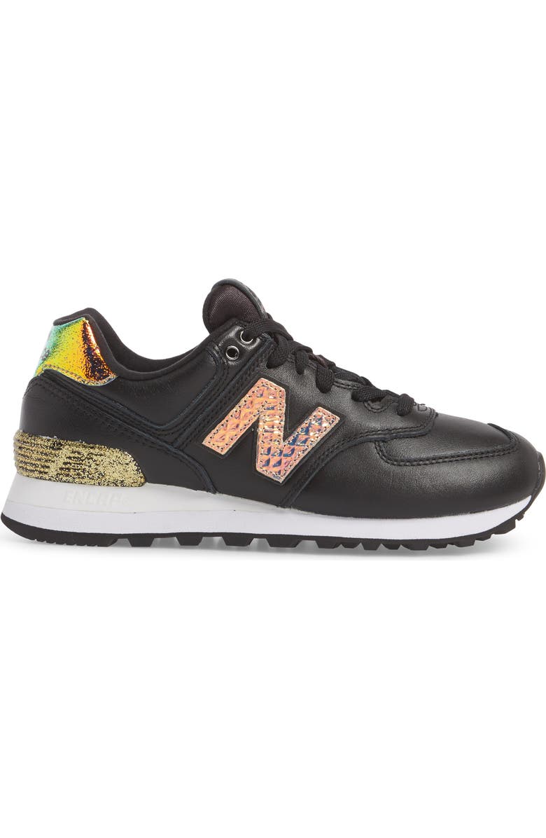 New Balance 574 Glitter Punk Sneaker, Alternate, color,