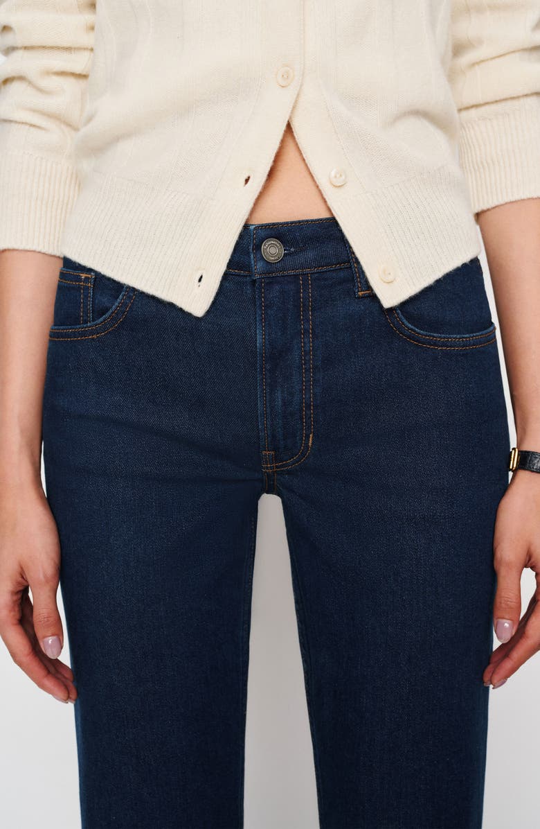 Reformation Elton Mid Rise Straight Leg Jeans, Alternate, color, Reservoir