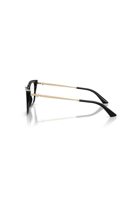 Jimmy Choo 52mm Cat Eye Optical Glasses In Black