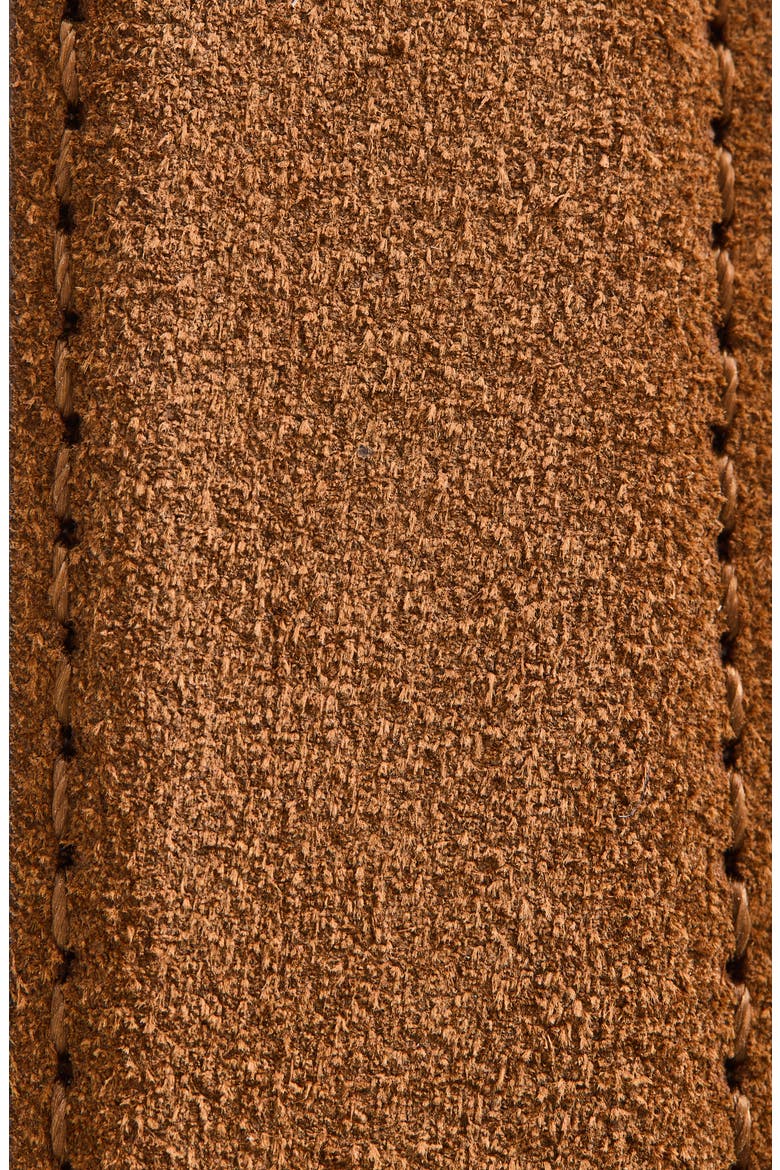 Alex Stitched Suede Belt, Alternate, color, SADDLE
