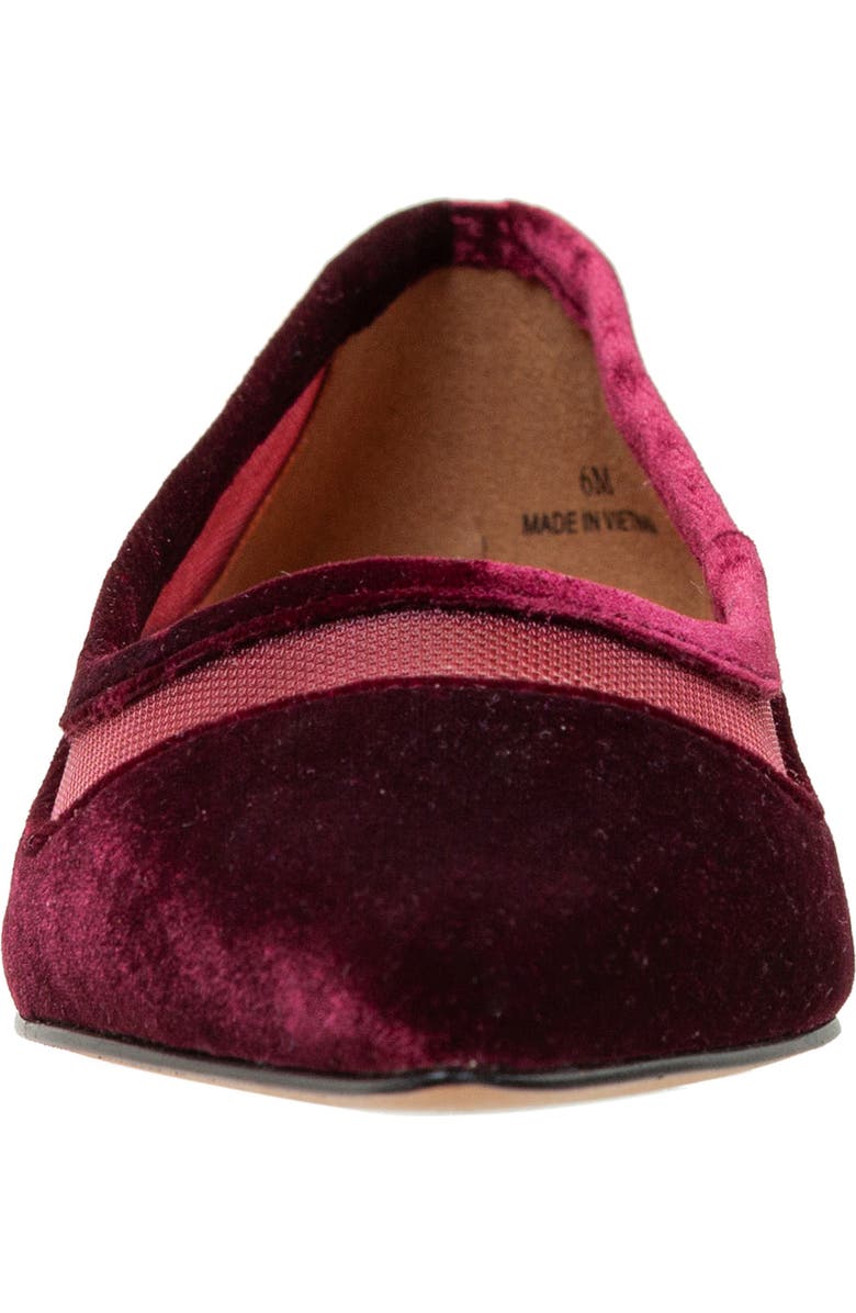 Linea Paolo Novah Pointed Toe Flat, Alternate, color, Burgundy