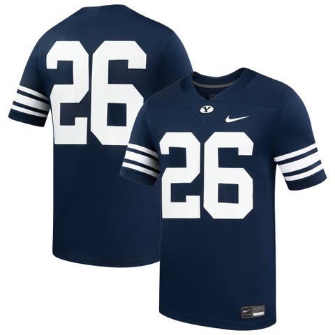 Men's Nike #26 Navy BYU Cougars Home Replica Football Jersey