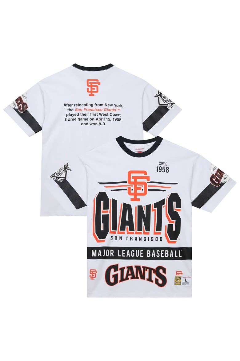 Men's Mitchell & Ness White San Francisco Giants Cooperstown Collection Team Origins Premium T-Shirt, Main, color, White