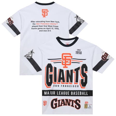 Men's Mitchell & Ness White San Francisco Giants Cooperstown Collection Team Origins Premium T-Shirt