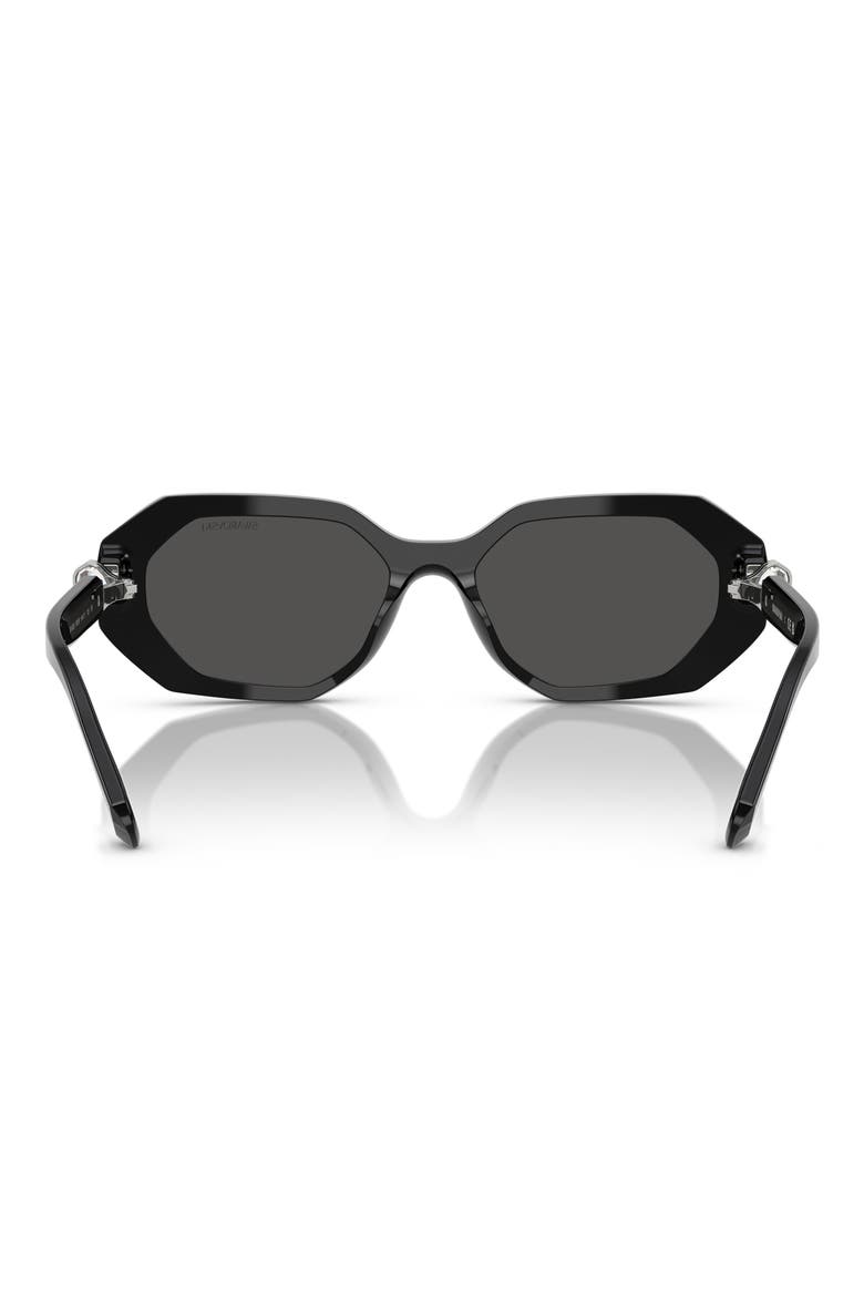 54mm Irregular Sunglasses, Alternate, color, BLACK