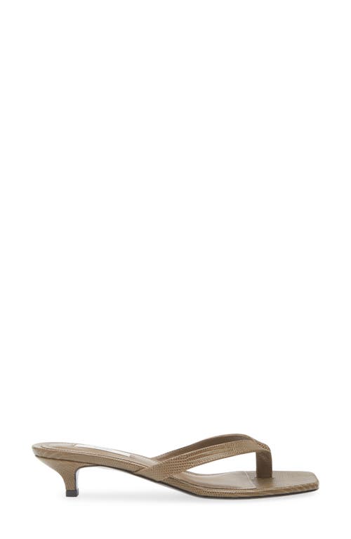 Totême Toteme Lizard Embossed Kitten Heel Flip Flop