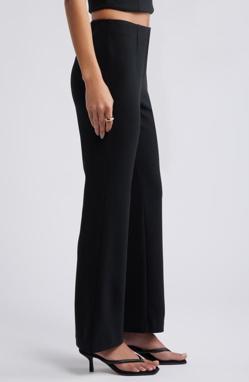 Open Edit Ponte Flare Pants In Black
