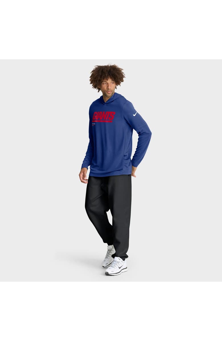 Nike Men's Nike Royal New York Giants Sideline Pure Fury Performance Long Sleeve Hoodie T-Shirt, Alternate, color, Royal