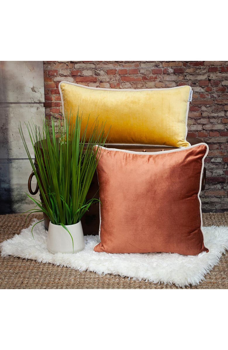 PARKLAND COLLECTION Maia Transitional Yellow Throw Pillow, Alternate, color, Yellow