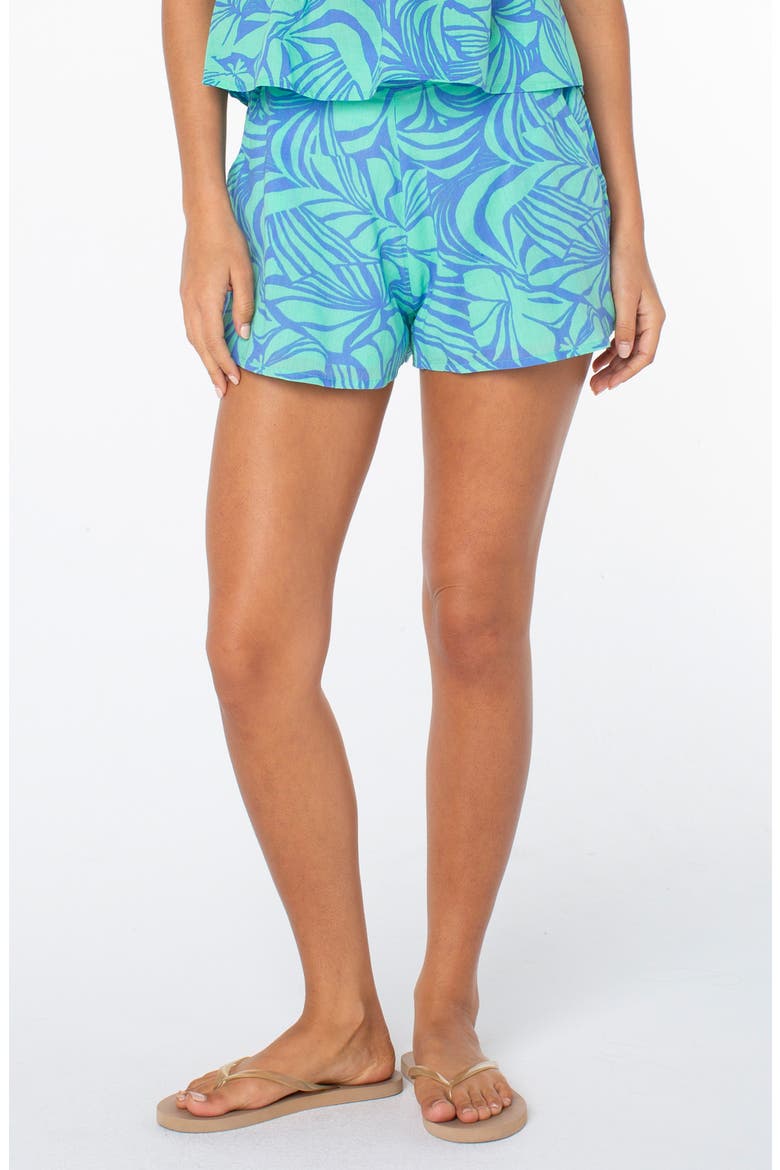 Midnight Avenue Floral Shorts, Main, color, CORNFLOWER