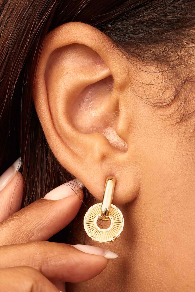 14K Yellow Gold Icon Drop Earrings, Alternate, color, Yellow Gold