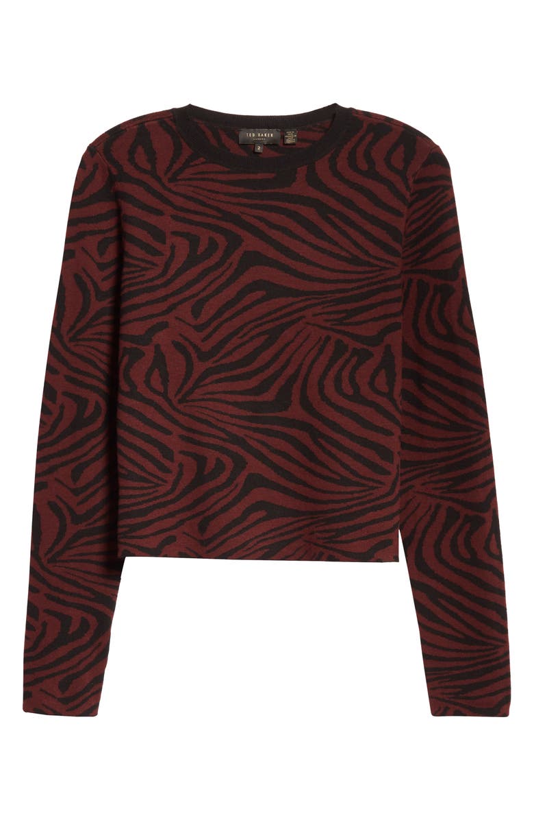 Ted Baker London Zebra Jacquard Sweater, Alternate, color,