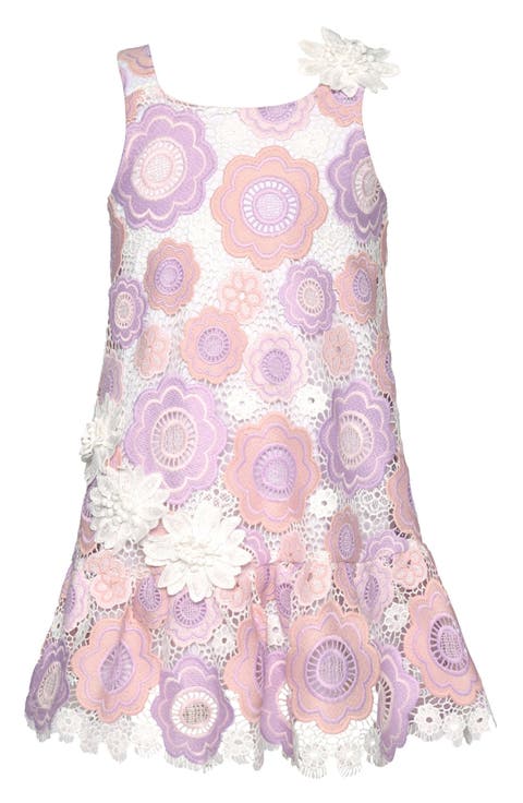 Kids' Floral Knit Drop Waist Dress (Big Kid)