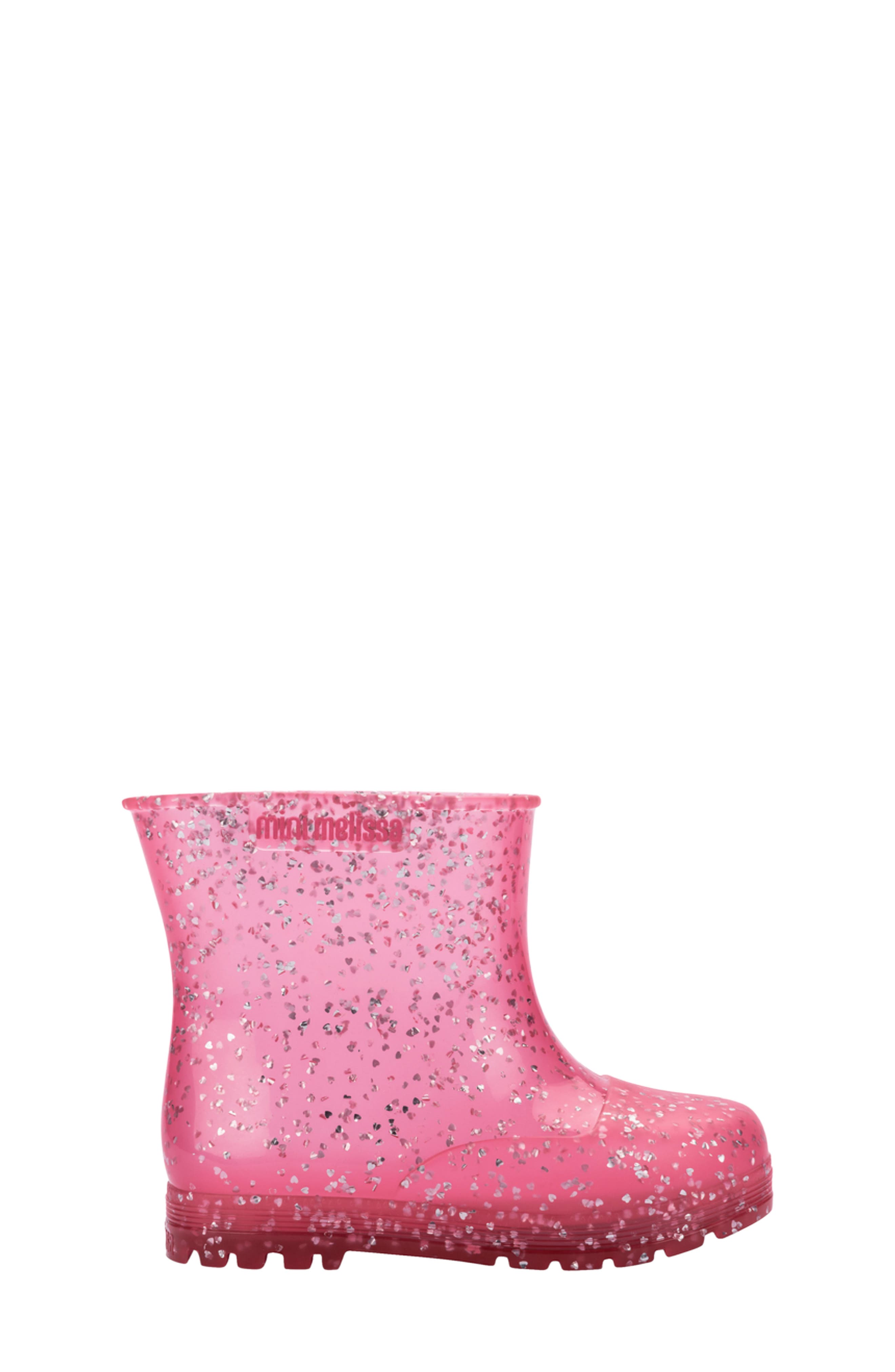 Kids' Welly Shiny Rain Boot, Alternate, color, GLITTER PINK