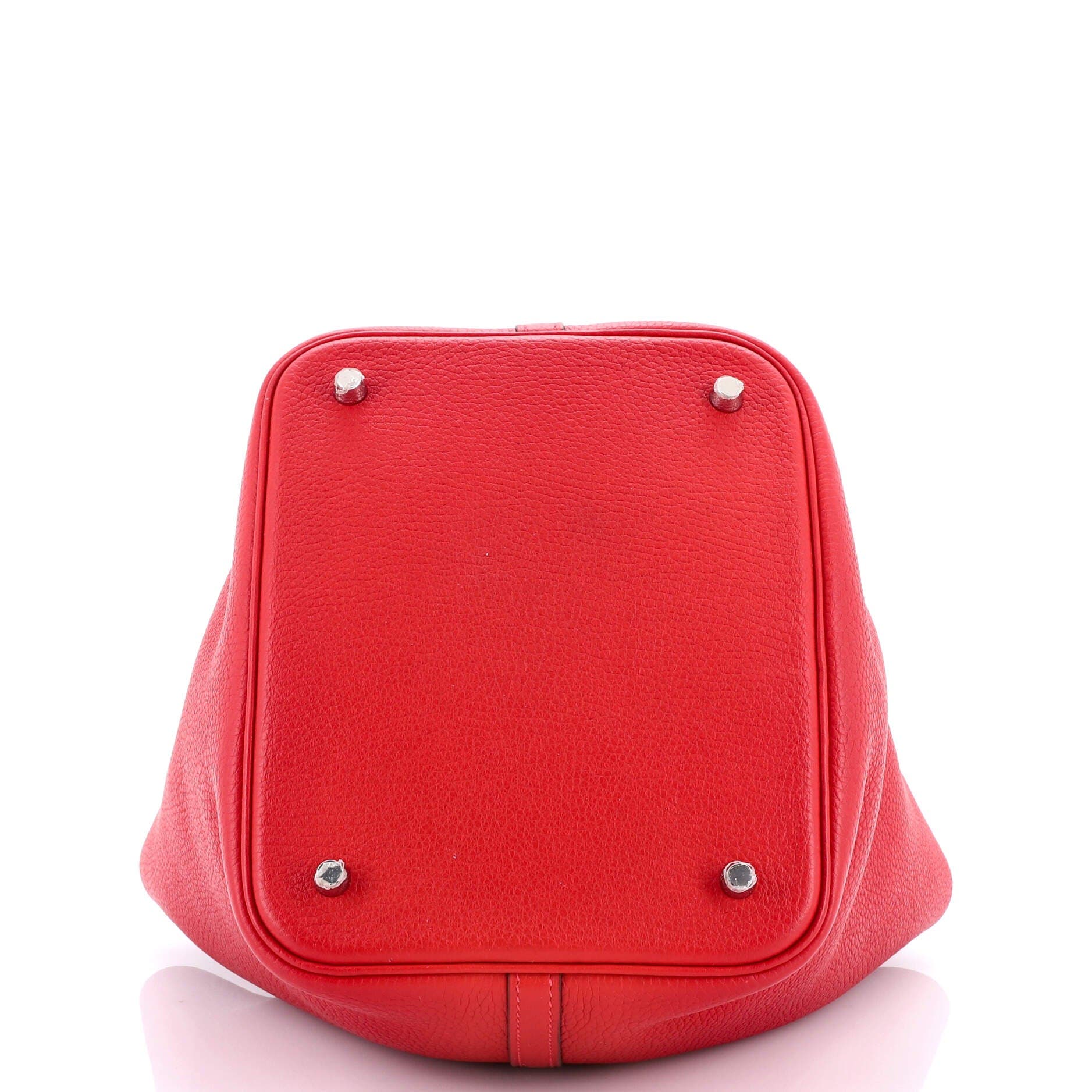 Pre-Owned Hermes Picotin Lock Bag Clemence MM, Alternate, color, Rouge Vif